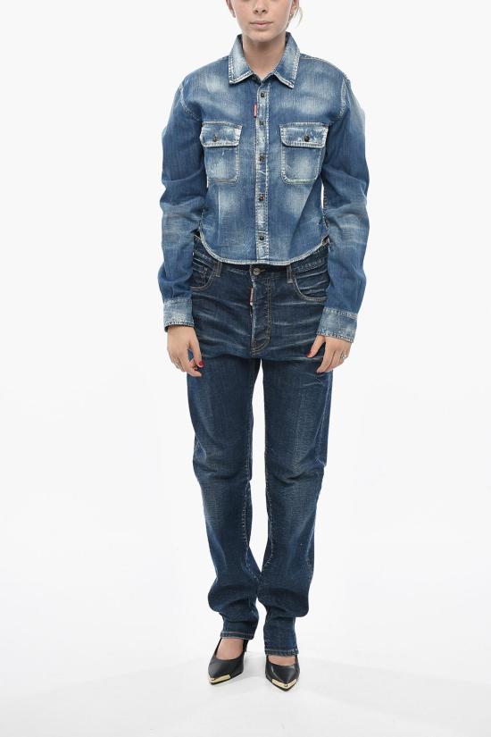  디스퀘어드2 데님 셔츠 S75DL0680 S30341 470 Blue - DSQUARED2