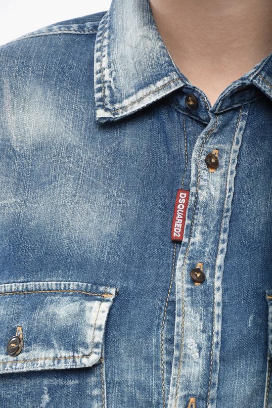  디스퀘어드2 데님 셔츠 S75DL0680 S30341 470 Blue - DSQUARED2