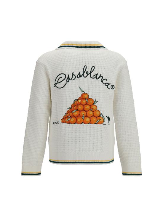 26FW 카사블랑카 긴팔 셔츠 MAW26KW148301 PYRAMIDOFO WHITE - CASABLANCA