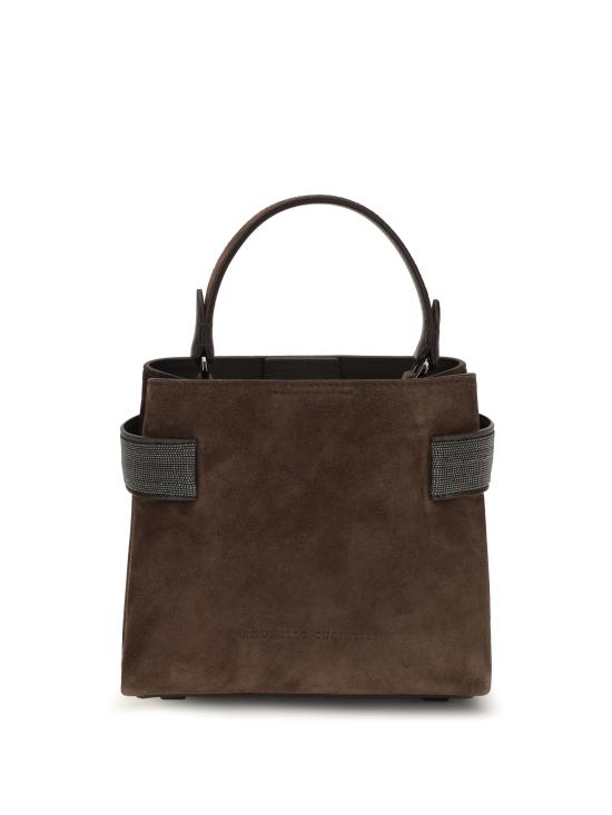 26FW 브루넬로 쿠치넬리 스몰 에센스 탑핸들 백 MBDLD2499 C9885 BROWN
