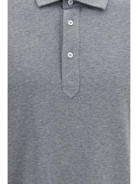 26FW 브루넬로 쿠치넬리 코튼 저지 폴로 M0B133936 C8190 GREY - BRUNELLO CUCINELLI
