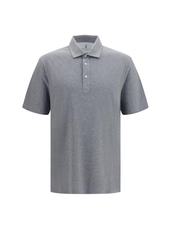 26FW 브루넬로 쿠치넬리 코튼 저지 폴로 M0B133936 C8190 GREY