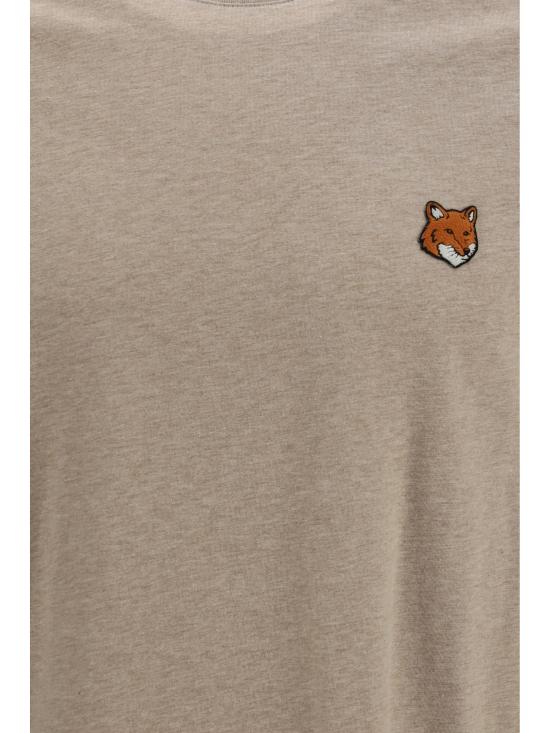26FW 메종키츠네 폭스 헤드 레귤러 티셔츠 PM00107KJ7026 0604 BEIGE - MAISON KITSUNE