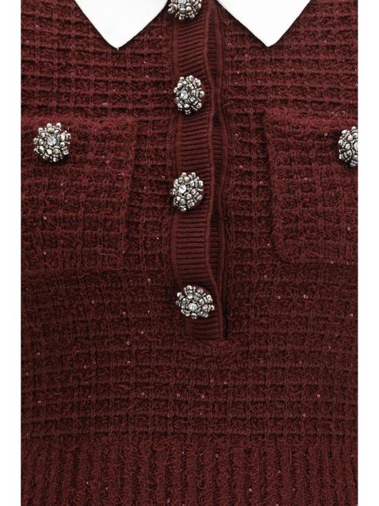 26FW 셀프 포트레이트 원피스 SC26091MBU BURGUNDY BORDEAUX - SELF PORTRAIT