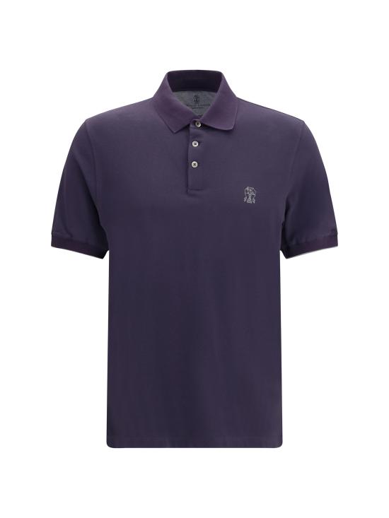 26FW 브루넬로 쿠치넬리 피케 폴로 셔츠 ME8548788 CBW25 PURPLE
