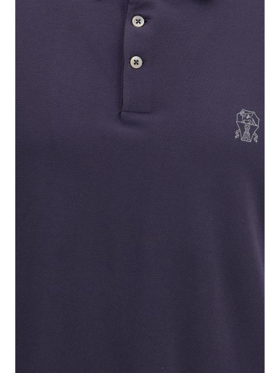 26FW 브루넬로 쿠치넬리 피케 폴로 셔츠 ME8548788 CBW25 PURPLE - BRUNELLO CUCINELLI