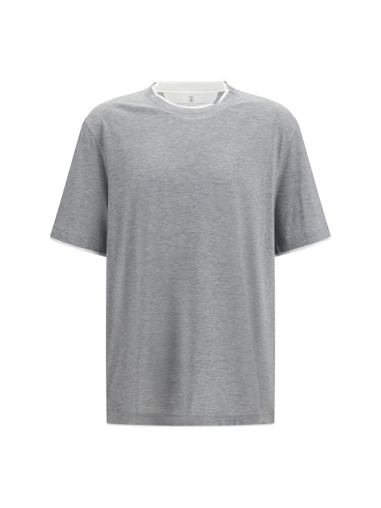 26FW 브루넬로 쿠치넬리 반팔 티셔츠 MH8367427 CNZ17 GREY