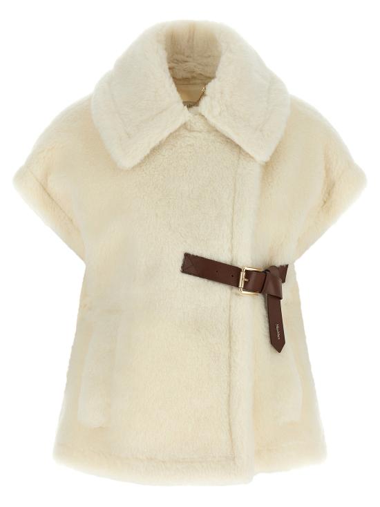 26FW 막스마라 케이프 새로운 아바보  화이트