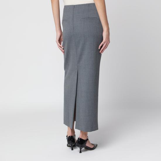 26FW 알마다 라벨 스커트 5312PL Grey - ALMADA LABEL