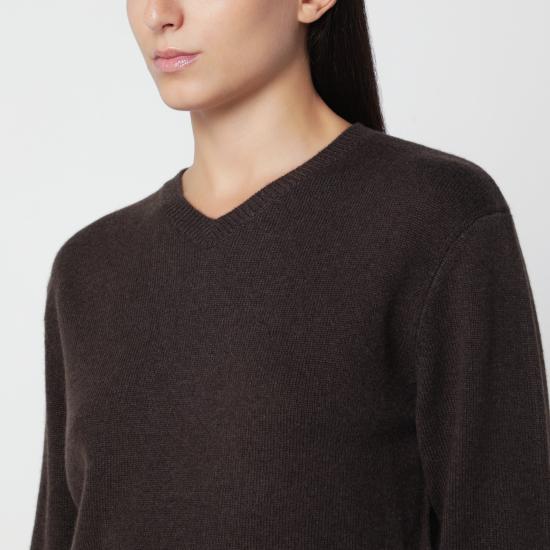 26FW 알마다 라벨 긴팔 티셔츠 6547WS Brown - ALMADA LABEL