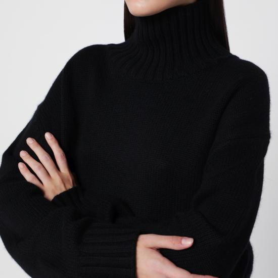 26FW 알마다 라벨 긴팔 티셔츠 4808WO Black - ALMADA LABEL