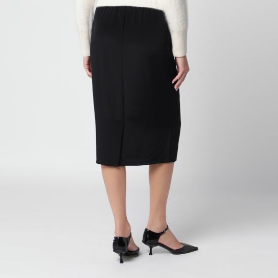 26FW 알마다 라벨 스커트 5325SI Black - ALMADA LABEL