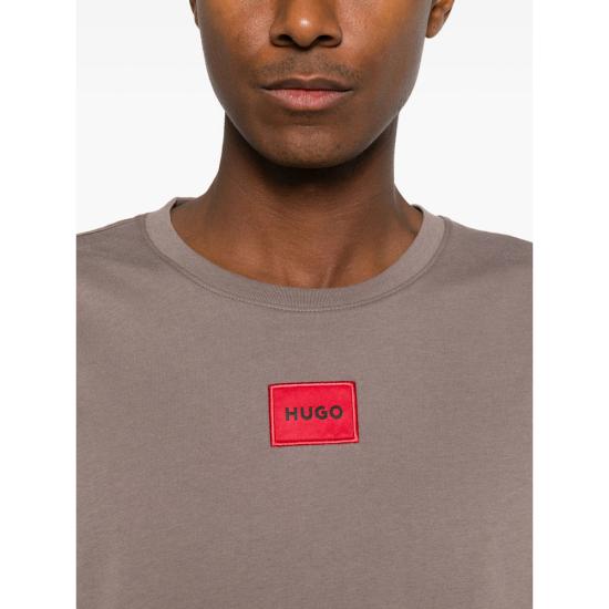 26FW 휴고보스 로고 라벨 코튼 저지 티셔츠 50447978 223 GREY - HUGO BOSS