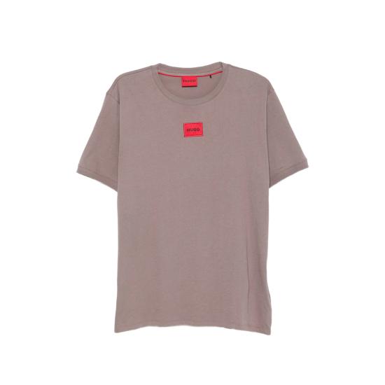 26FW 휴고보스 로고 라벨 코튼 저지 티셔츠 50447978 223 GREY