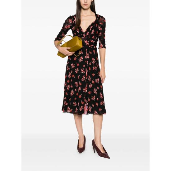 26FW 다이앤 본 퍼스텐버그 원피스 D266BIRISBMESH IRISB BLACK RED - DIANE VON FURSTENBERG