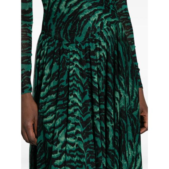 26FW 다이앤 본 퍼스텐버그 원피스 D341BPALMNMESH PALMN GREEN BLACK - DIANE VON FURSTENBERG