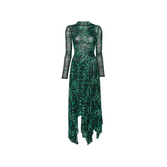 26FW 다이앤 본 퍼스텐버그 원피스 D341BPALMNMESH PALMN GREEN BLACK
