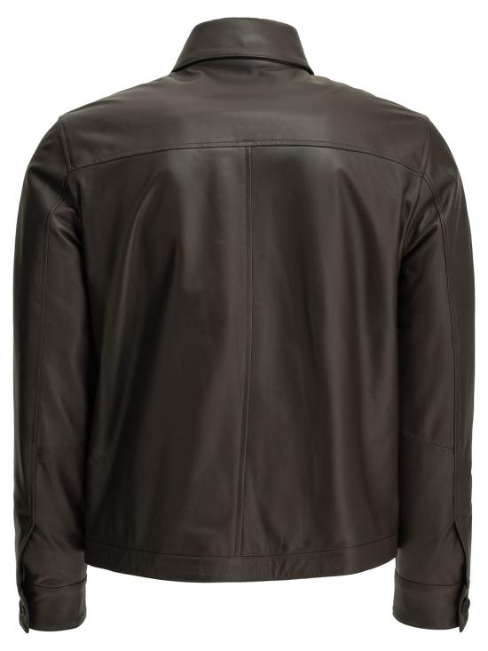 26FW 딸리아토레 자켓 갈색 가죽 재킷, 재킷 및 코트 - TAGLIATORE
