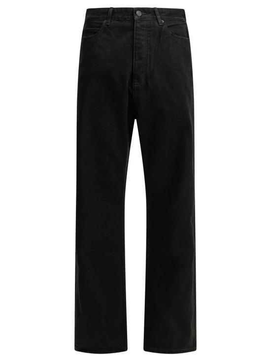 26FW 발렌시아가 데님 팬츠 스트레이트 레그 진 블랙