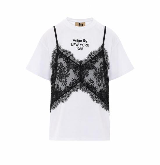 26FW 아니예 바이 반팔 티셔츠 181239 00268 WHITE