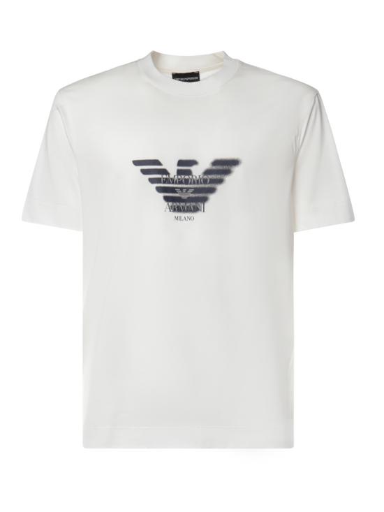 26FW 엠포리오 아르마니 반팔 티셔츠 EM006765 AF10017U0003 WHITE