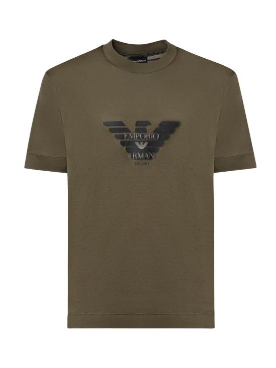 26FW 엠포리오 아르마니 반팔 티셔츠 EM006765 AF10017U7046 GREEN