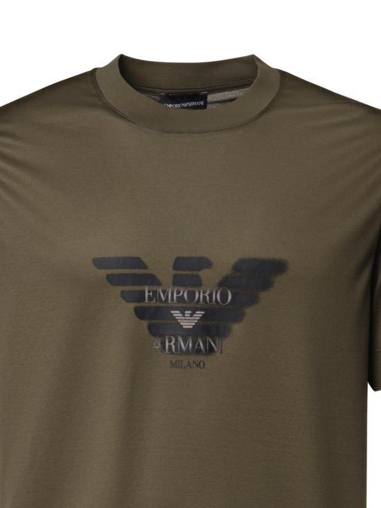 26FW 엠포리오 아르마니 반팔 티셔츠 EM006765 AF10017U7046 GREEN - EMPORIO ARMANI