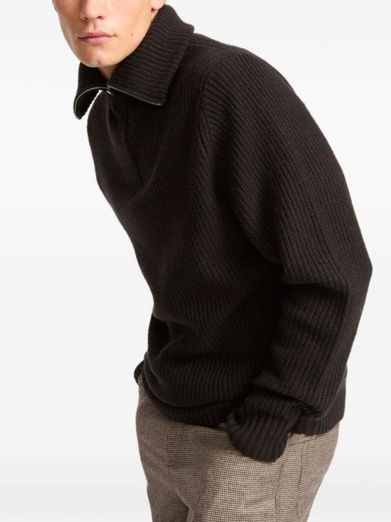 26FW 이브살로몬 스웨터 27W24WUH50272MAMO A2315 BROWN - YVES SALOMON