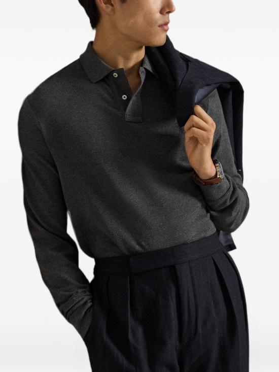 26FW 폴로 랄프로렌 클래식 핏 코튼 폴로 셔츠 710680790 501 GRIGIO - POLO RALPH LAUREN