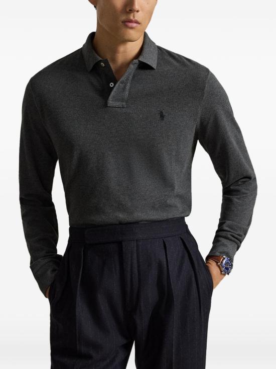 26FW 폴로 랄프로렌 클래식 핏 코튼 폴로 셔츠 710680790 501 GRIGIO - POLO RALPH LAUREN