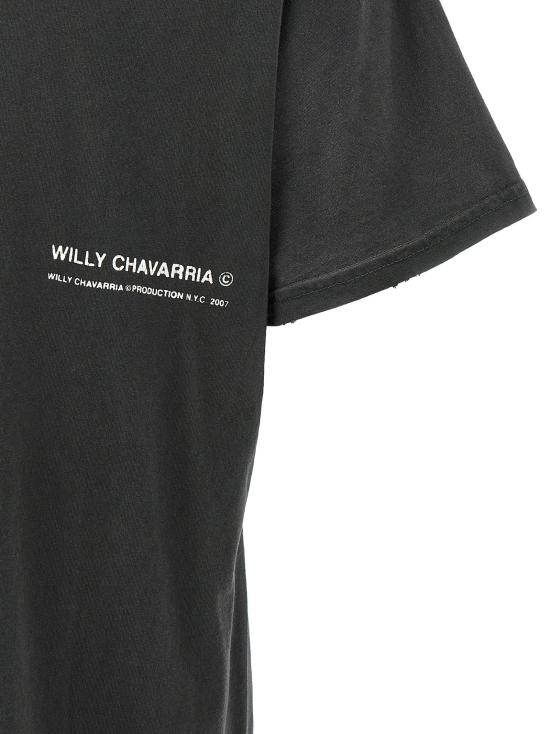 26FW 윌리 차바리아 반팔 티셔츠 Keep Praying Bitches 티셔츠 블랙 - WILLY CHAVARRIA