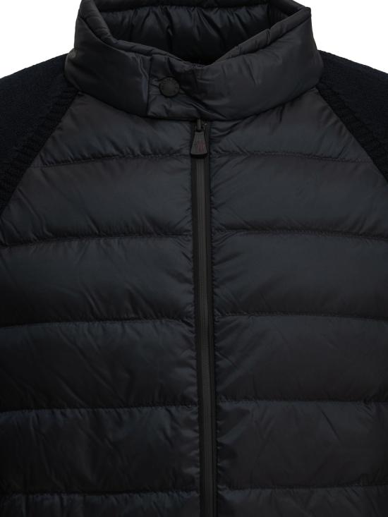 26FW 몽클레어 니트웨어 패딩 울 가디건  블루 - MONCLER