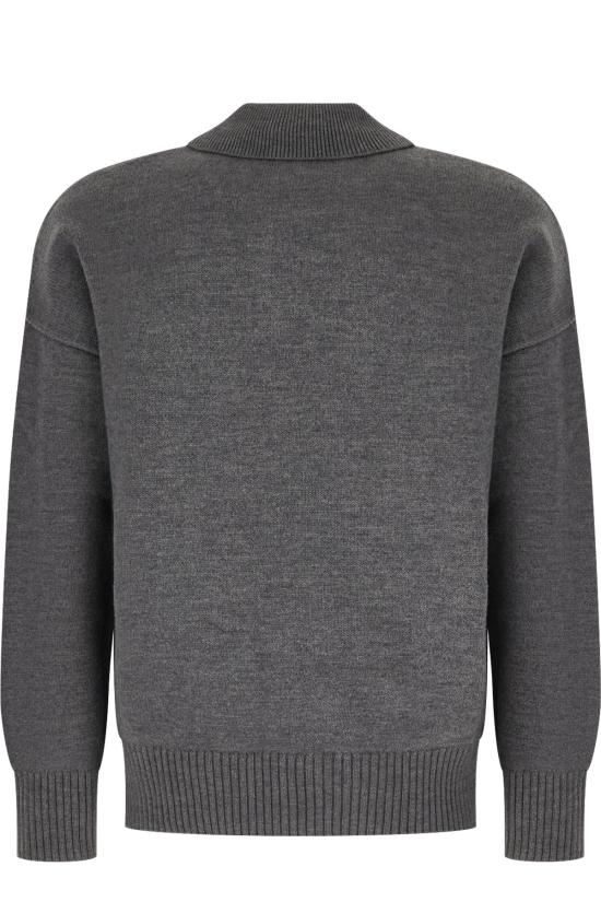 26FW 아미 스웨터 UPL409018 A273 GRIS CENDRE CHINE NOIR - AMI