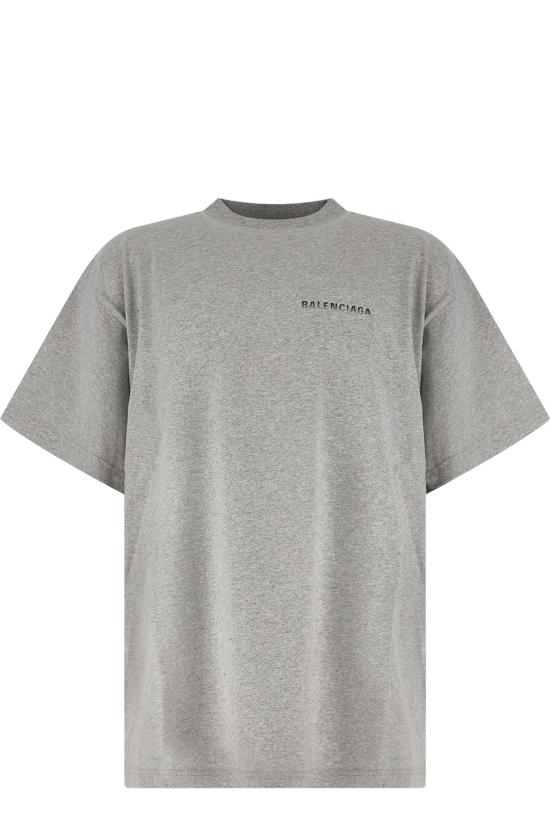 26FW 발렌시아가 백 그래디언트 오버사이즈 티셔츠 850345TVVE6 1302 LIGHT HEATHER GREY
