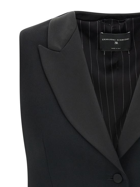 26FW 에르마노 설비노 베스트 D496N703TEILM95708 Black - ERMANNO SCERVINO
