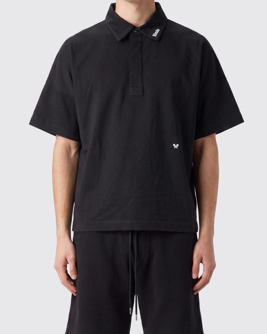 26FW 루드 폴로 티셔츠 RHFW26PO02389 C900 NERO - RHUDE