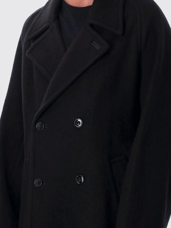 26FW 르메르 더블 브레스티드 펠티드 울 앤 알파카 코트 CO1169LF1700 BK999 Black - LEMAIRE
