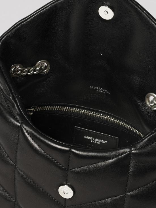26FW 생로랑 토이 푸퍼 소프트 나파 램스킨 숄더백 7593371EL00 1000 Black - SAINT LAURENT