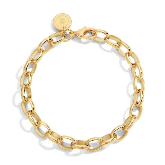  Eklexic Jewelry 바디 주얼리 에클렉식 주얼리 타원형 링크 체인 팔찌 골드