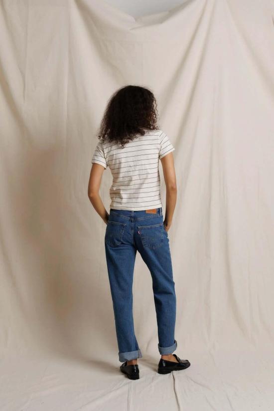 퍼펙트 화이트 티 반팔 티셔츠 리사 스트라이프 - PERFECT WHITE TEE