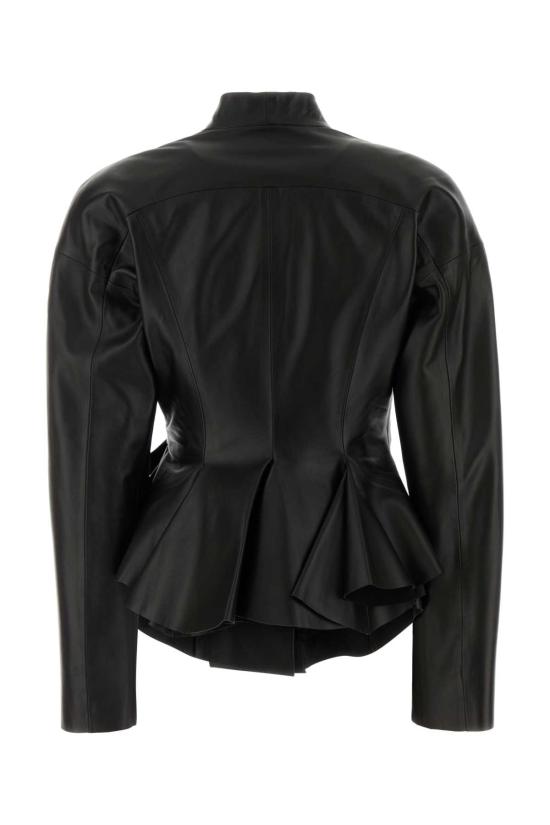 26FW 알베르타 페레티 가죽 자켓 A37035190 0555 Black - ALBERTA FERRETTI