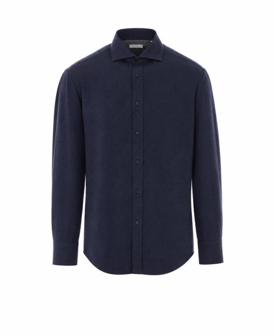 26FW 브루넬로 쿠치넬리 셔츠 MY6370028 C019 BLUE