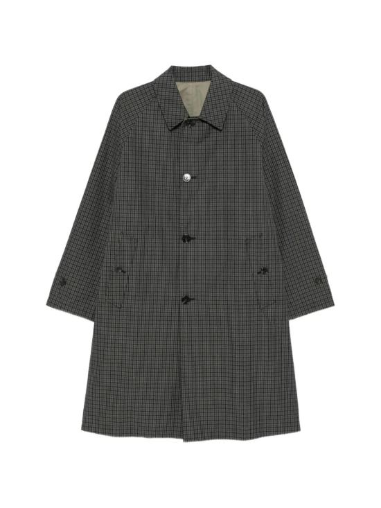 26FW 매킨토시 코트 OC2315 GREY CHECK X KHAKI