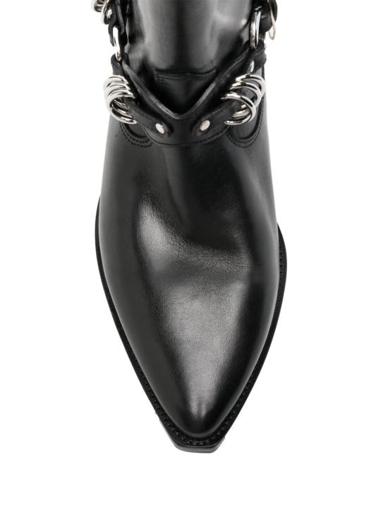 26FW 이자벨마랑 듀에르토 레더 카우보이 웨스턴 앵클 부츠 BO0003FF D4A16S 01BK BLACK - ISABEL MARANT