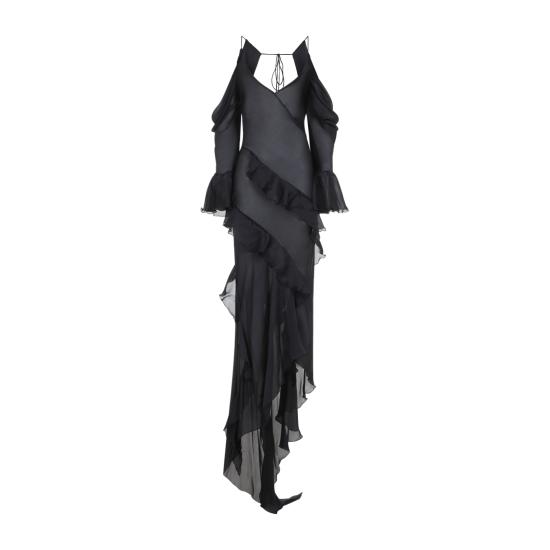 26FW 로베르토 카발리 롱 원피스 XWT129 CC001 05051 BLACK