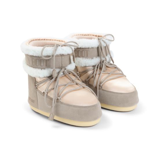 26FW 문부츠 아이콘 나일론 로우 부츠 80D1409910 JL01 PALE PEACH SAND - MOON BOOT