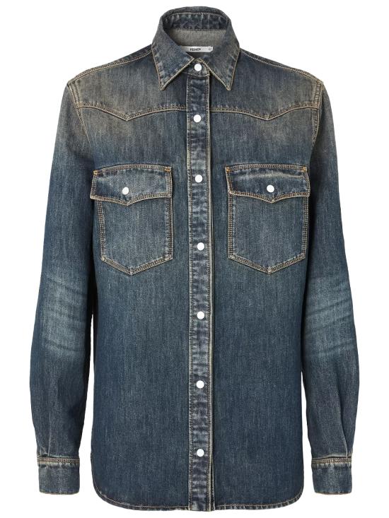 26FW 펜디 셔츠 FLF867 B1PD F19S8 MEDIUM WASH BLUE
