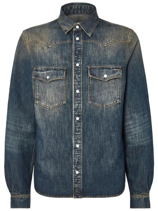 26FW 펜디 긴팔 셔츠 FLF002 B1PD F19S8 BLU STONE WASH