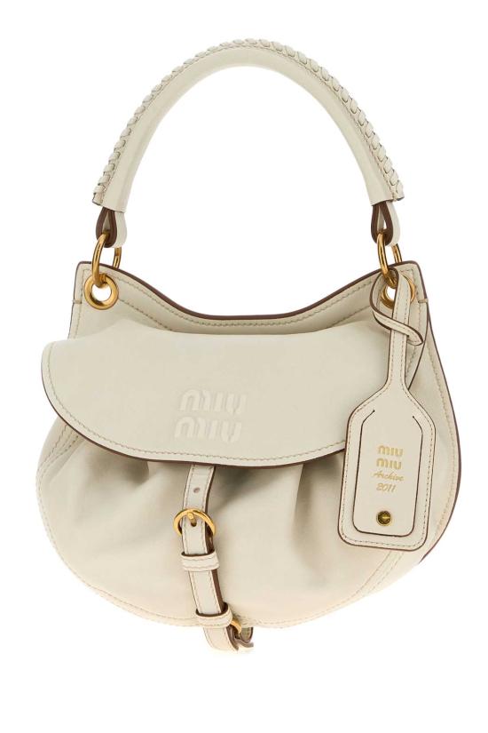 26FW 미우미우 랑데부 나파 레더 백 5BC2212BBL F0K74 White - MIU MIU