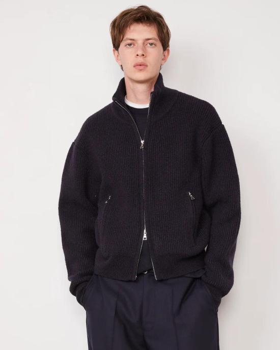 26FW 오피신 제네랄 가디건 W26MKNT302NAVY AB025331 L - OFFICINE GENERALE